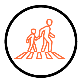 Pedestrian crossing icon